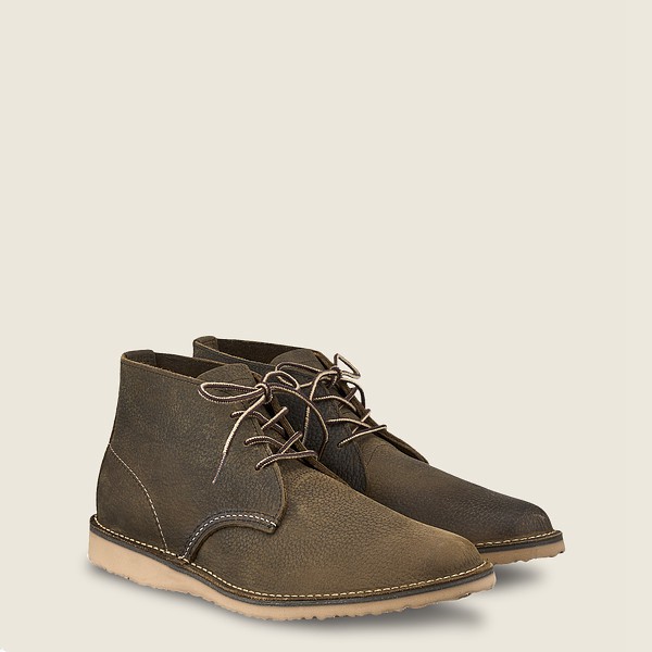 Zapatos Red Wing Heritage Hombre Verde Oliva - Weekender - Chukka Roughneck Cuero - 467-FODQGK